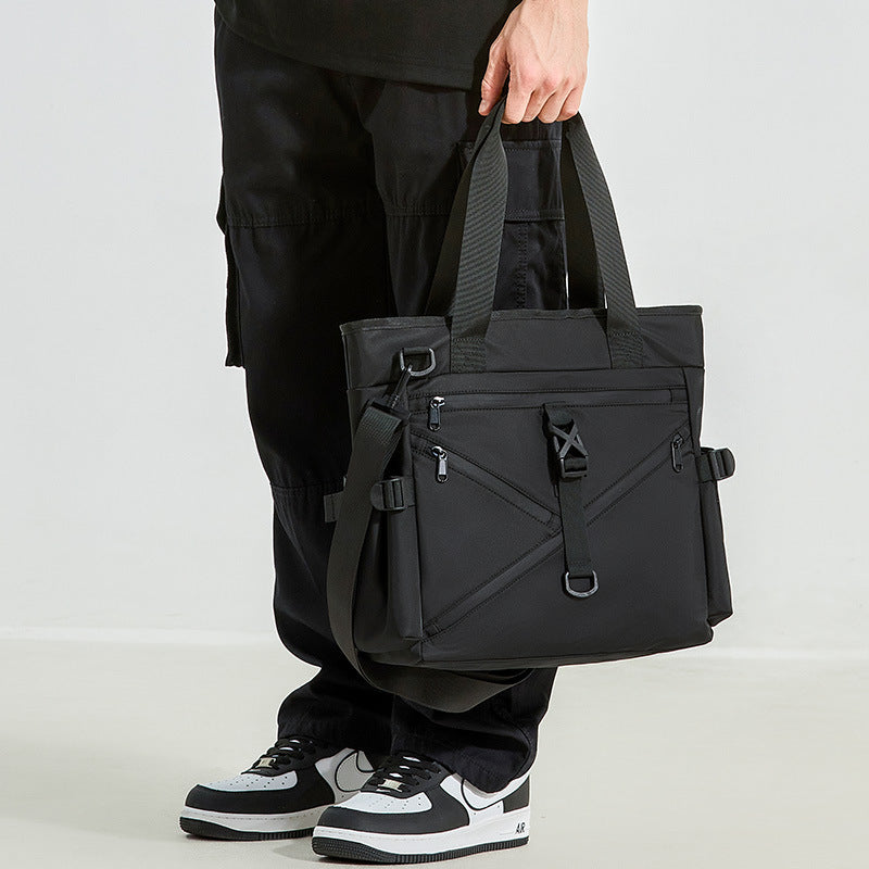 Hong Kong style neutral ins trendy cool cargo bag student tutoring bag new cross-border daily commuting shoulder crossbody bag