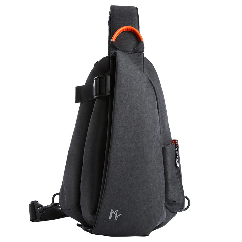 Korean version trend chest bag men's shoulder bag large capacity crossbody bag anti-repellent water oxford cloth men's casual backpack in stock