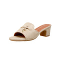 Tassel Lock Block-Heel Sandals