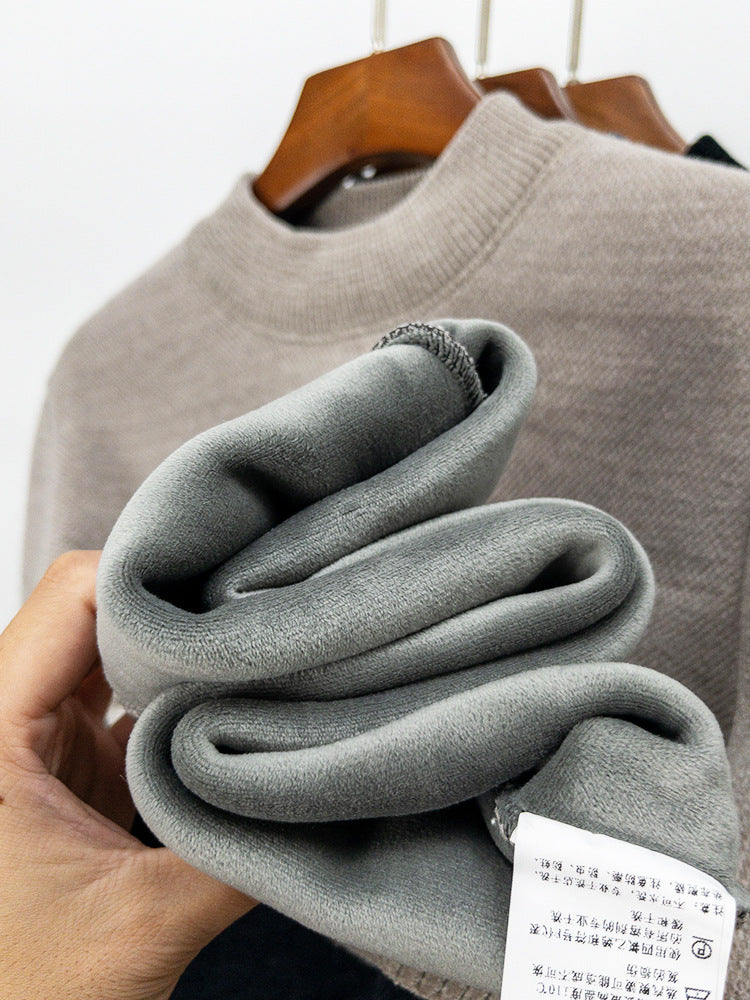 Premium Embroidered Mock Neck Knit