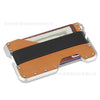Silver metal + khaki leather + black silicone strap