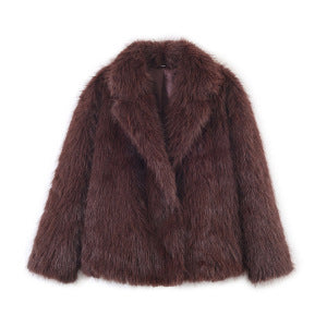 Women's Plush Faux Fur Jacket