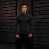 Black - Seamless jacquard half-zipper
