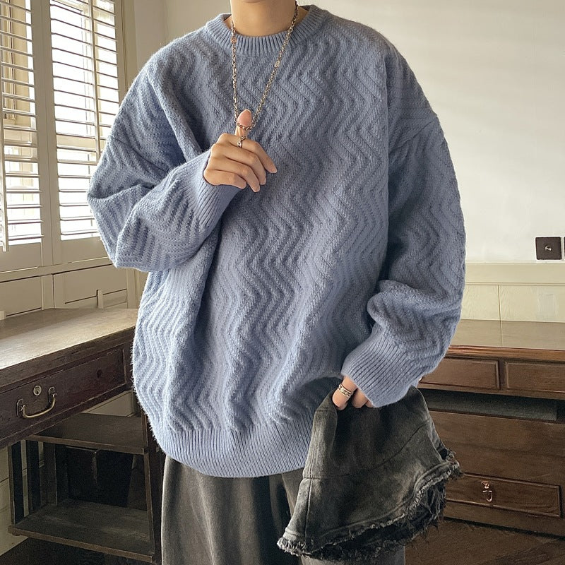 Textured Zig Zag Oversized Knit