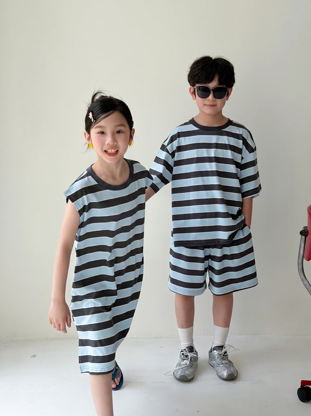 Kids' Striped Casual Two-Piece Set