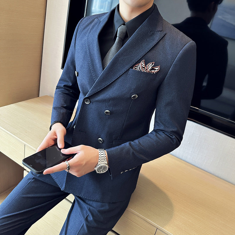 Men's Double-Breasted Modern Suit