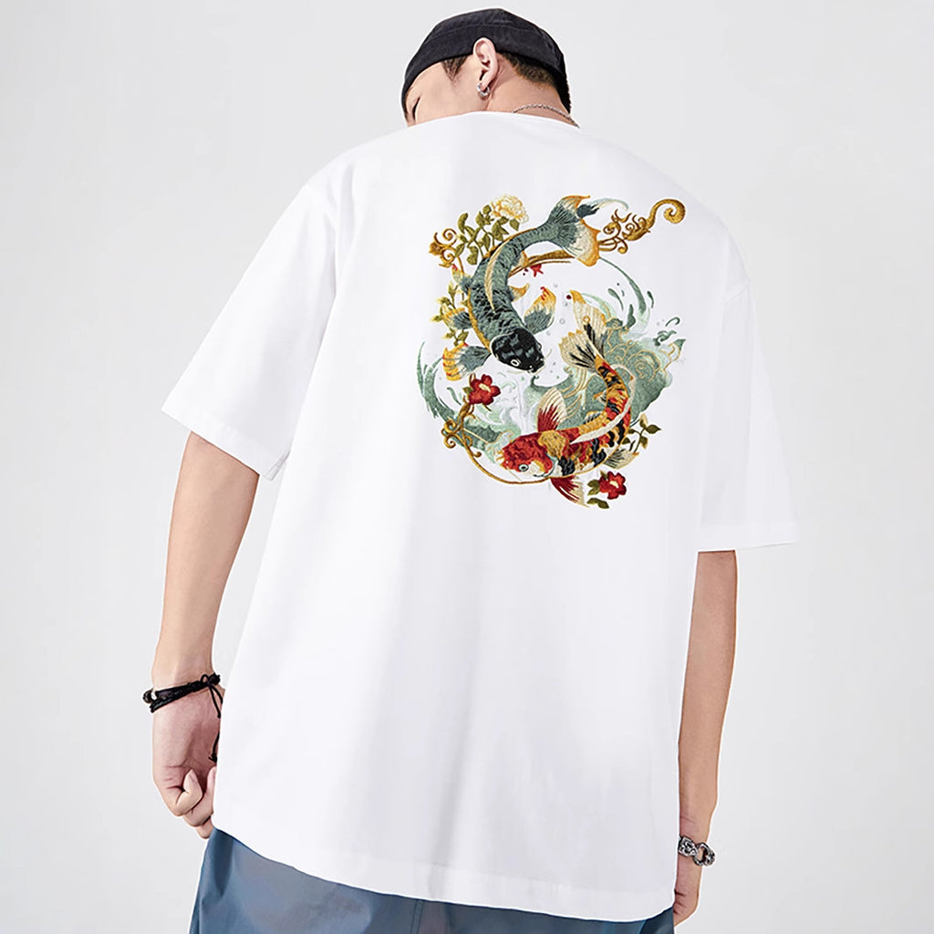 Embroidered Koi T-Shirt