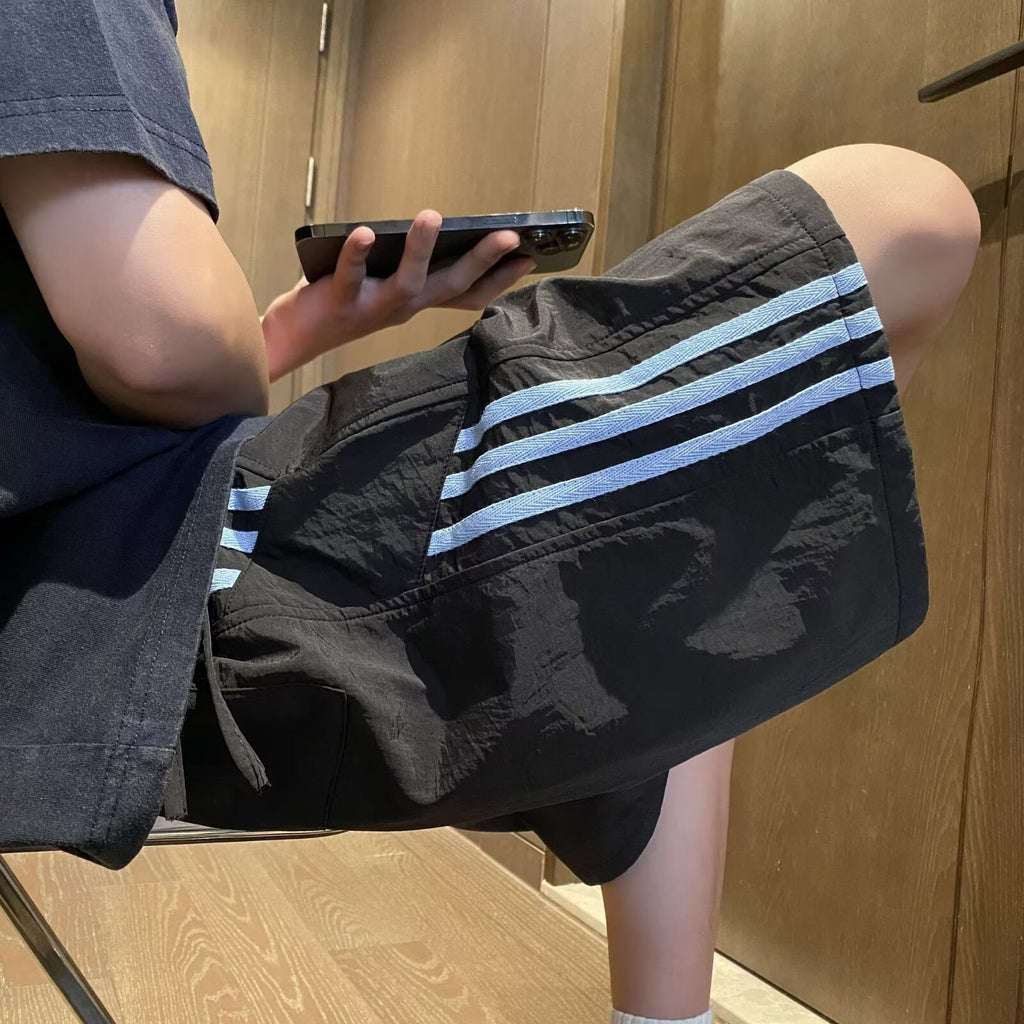 Three-Stripe Casual Shorts
