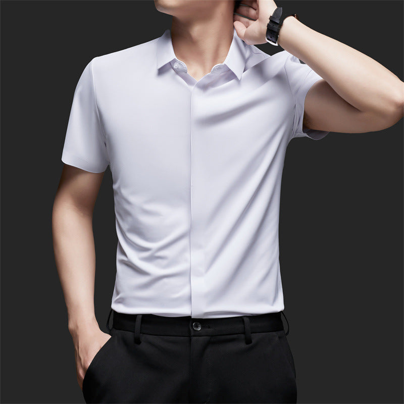 Mulberry silk short-sleeved shirt