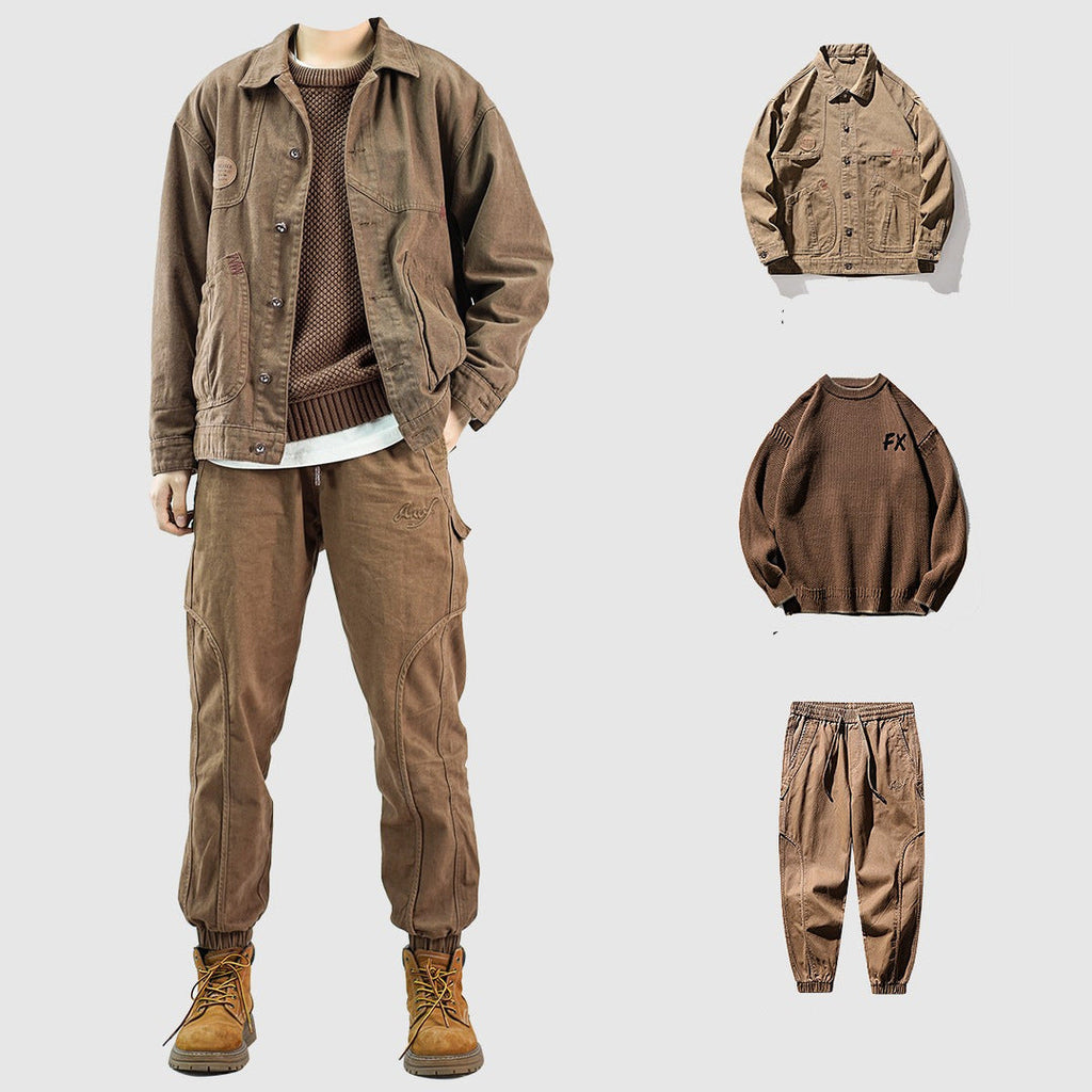 Vintage Workwear Three-Piece Set
