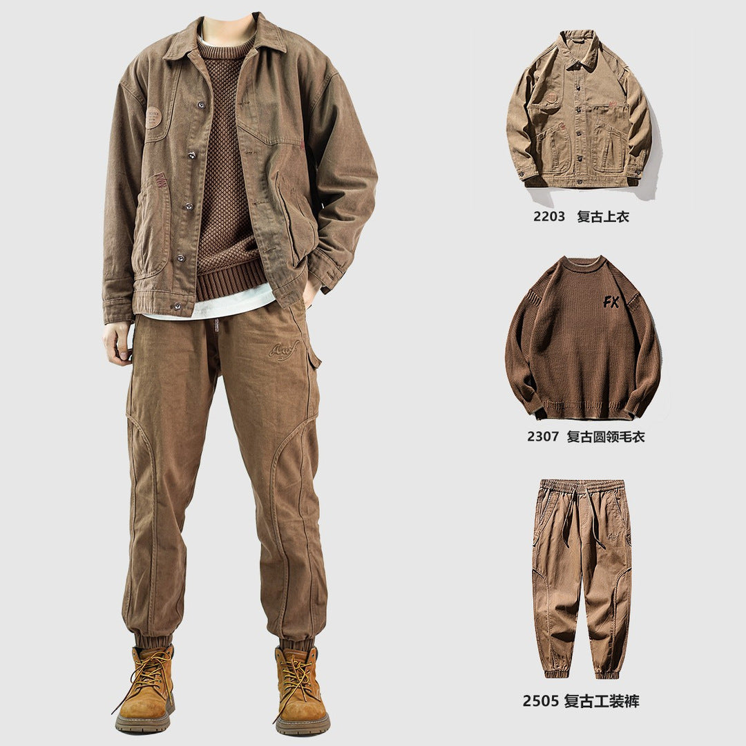 Vintage Workwear Three-Piece Set