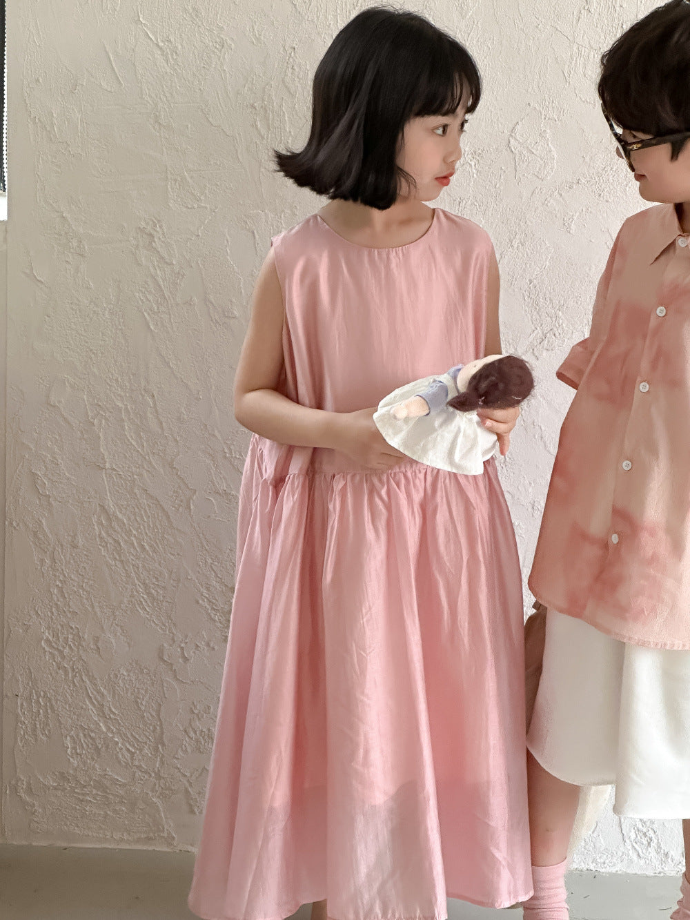 Kids' Vest Dress and T-Shirt/Shorts Outfit