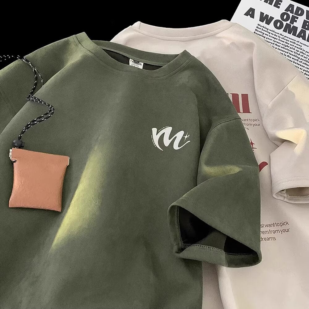 Oversize "M" Print Tee