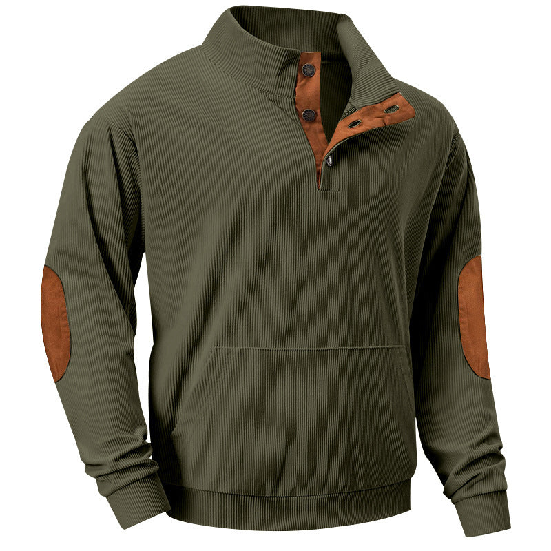Men’s Corduroy Quarter-Button Pullover