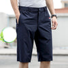 Dark blue-cropped pants
