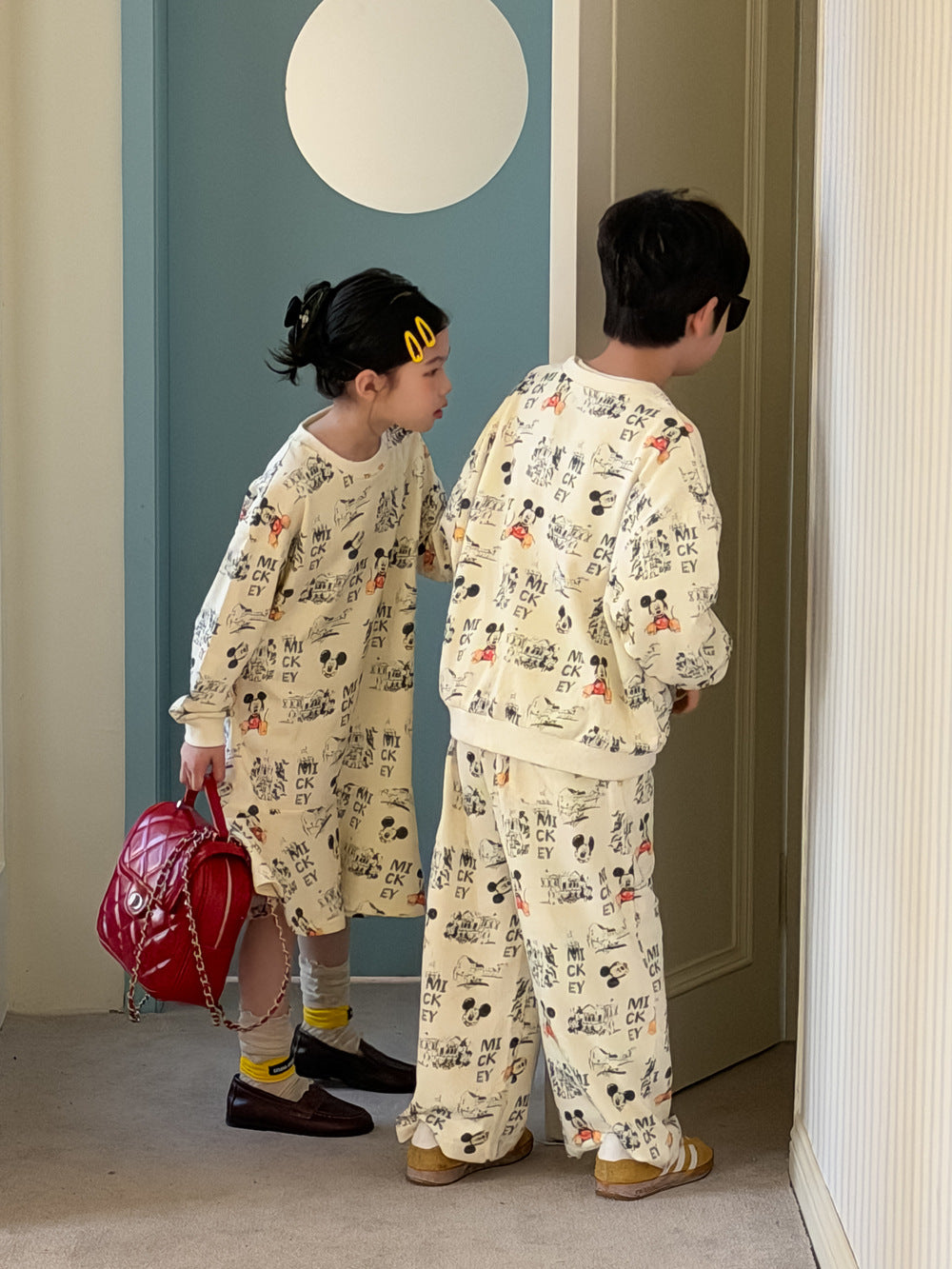 Kids' Printed Sweatshirt Outfit Set