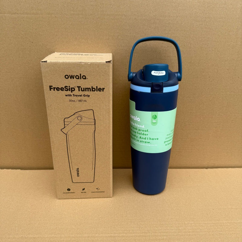 30oz Insulated Stainless Steel Tumbler with Straw