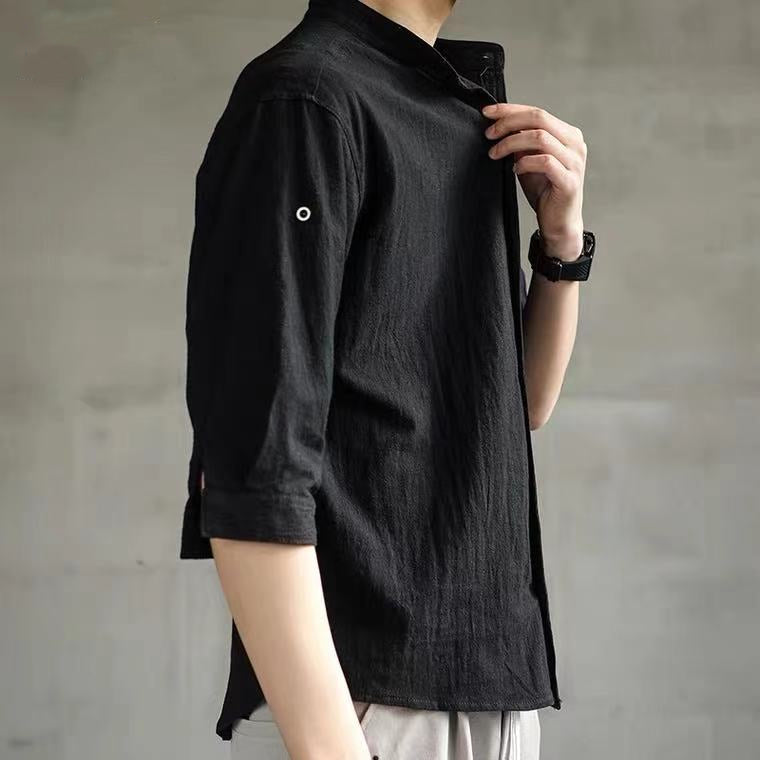 Youthful Loose Cotton Long-Sleeve Shirt