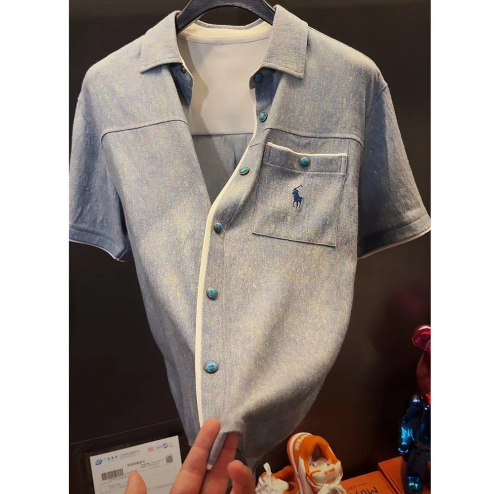Textured Stitch Polo Shirt