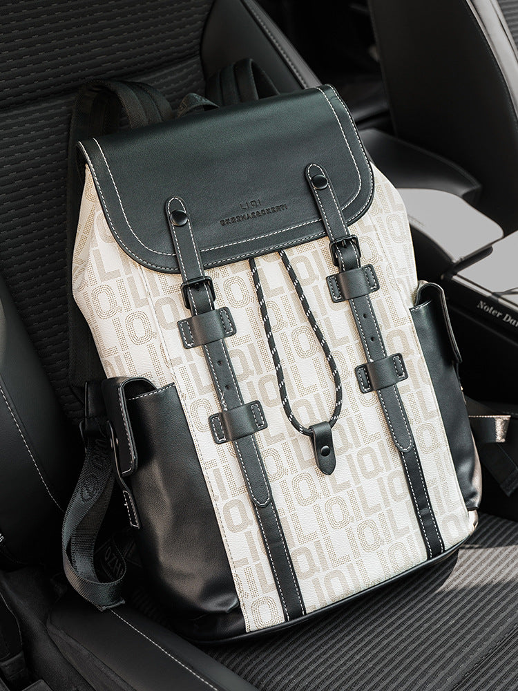 Monogram Canvas Flap Backpack
