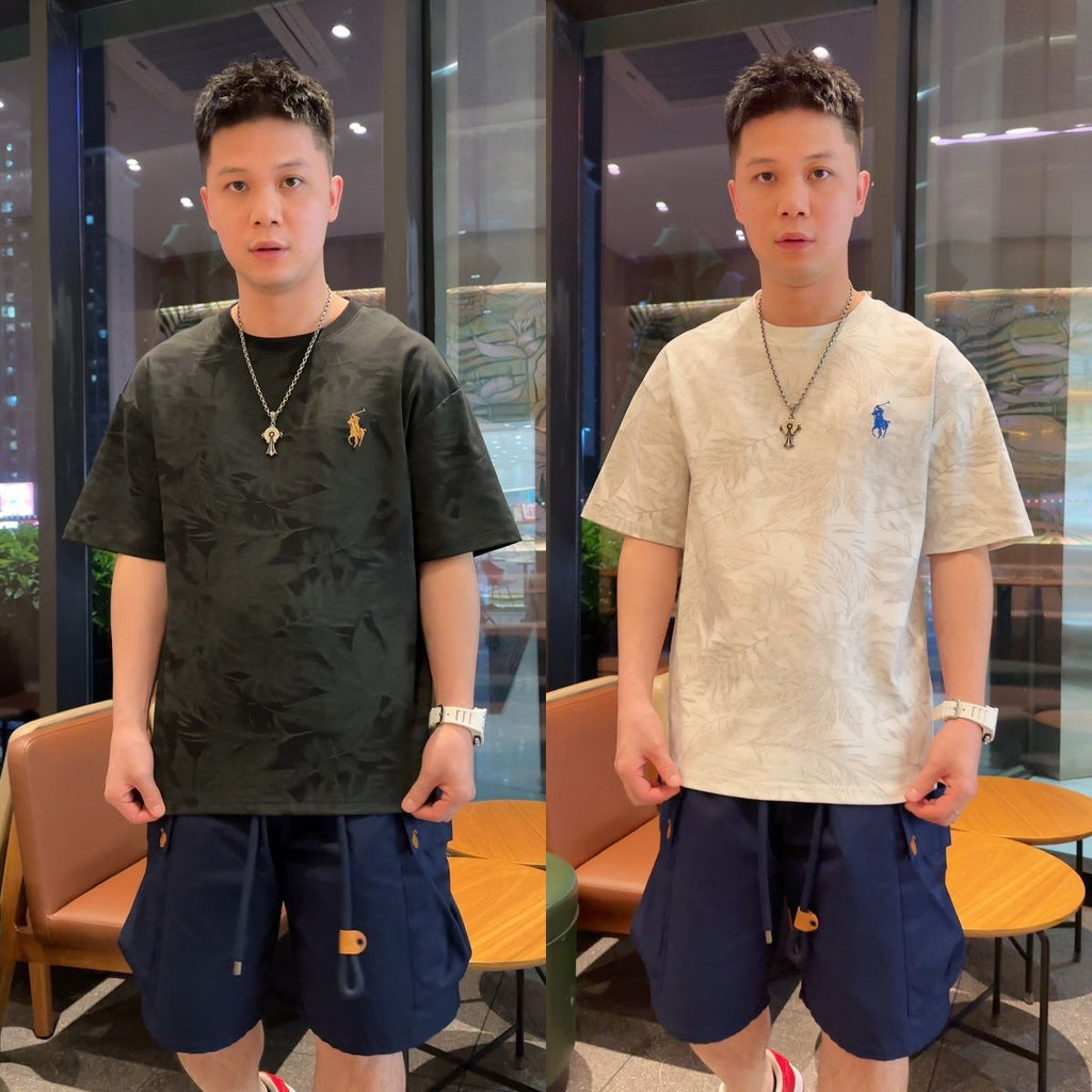 Embroidered Polo Club Graphic T-shirt