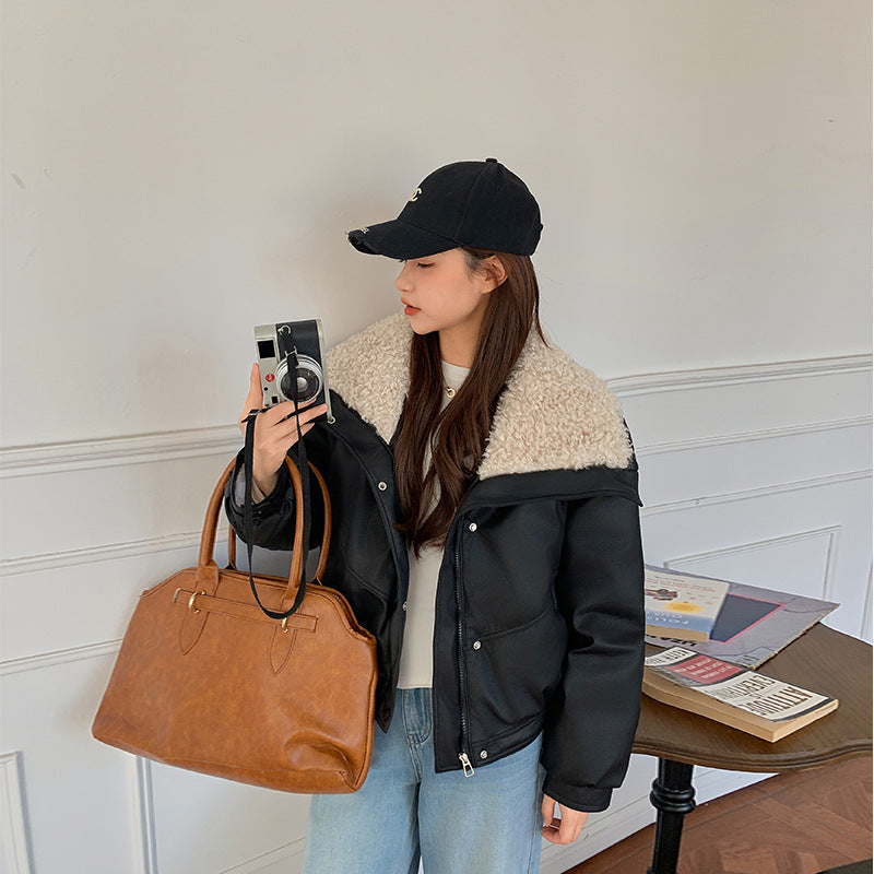 Fur Collar Cotton Padded Jacket