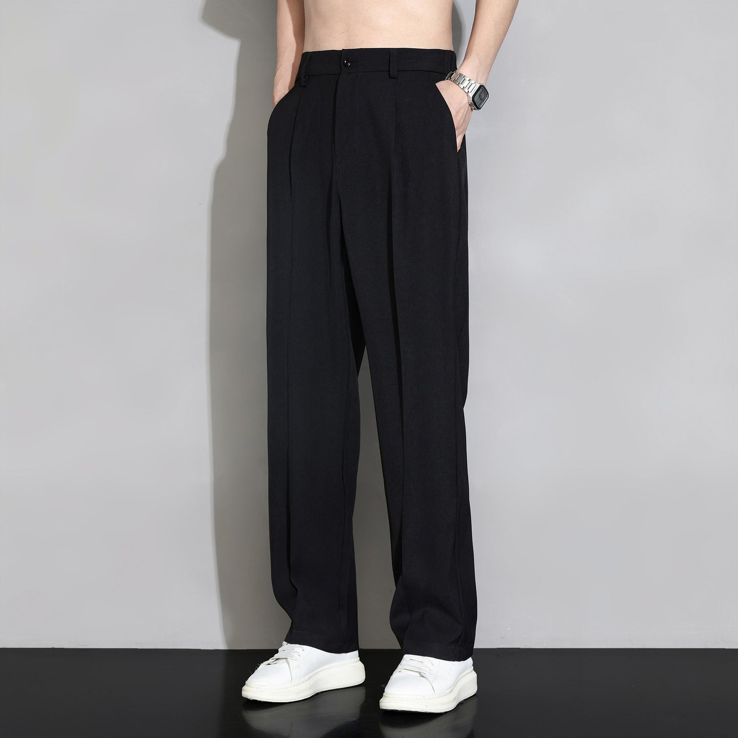 Drape Casual Suit Pants