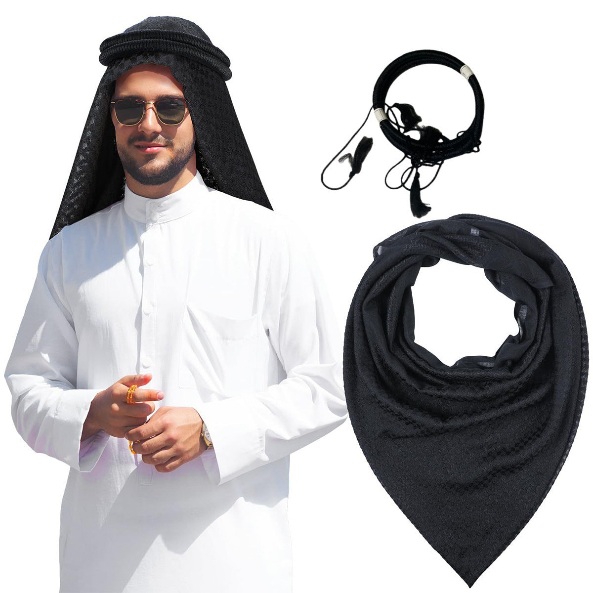 Premium Traditional Shemagh & Agal Set