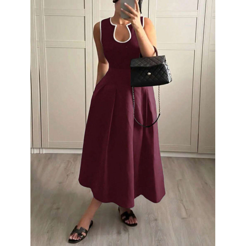 Elegant Vintage U Neck A Line Dress