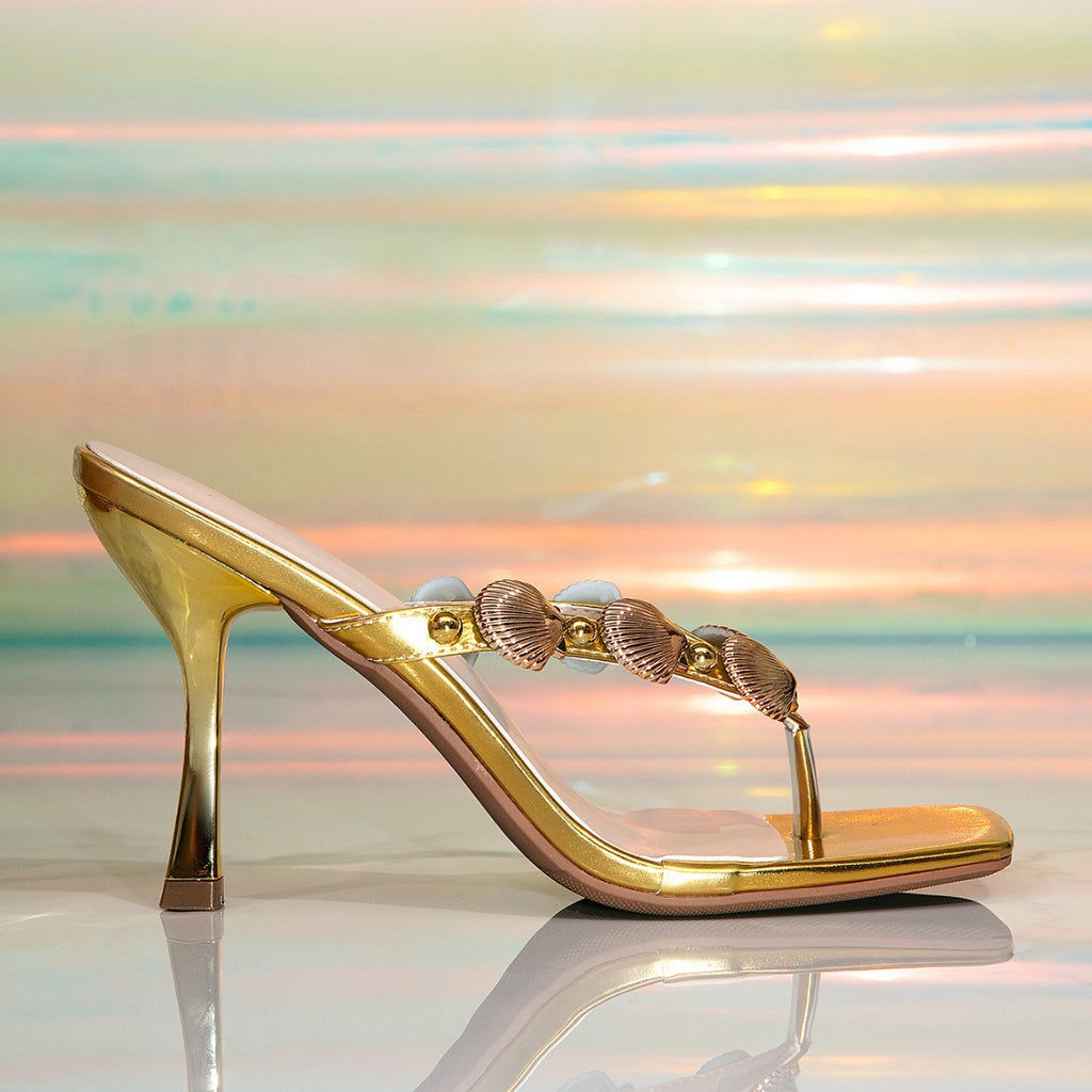 Gemstone Detail Heeled Sandals
