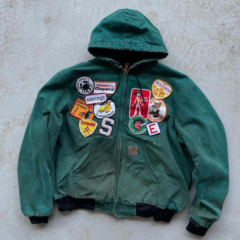 Men’s Hooded Utility Print Jacket