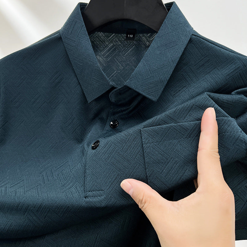 Textured Geometric Polo