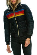 Retro Striped Puffer Jacket