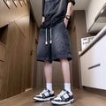 Loose-fit Denim Cargo Shorts