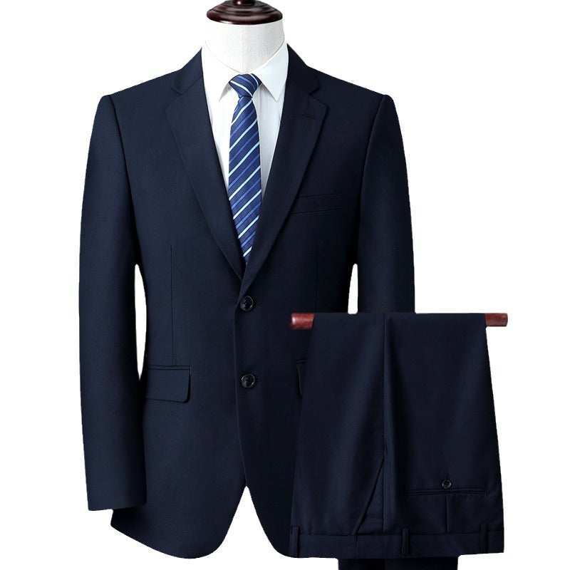 Men's Black/ Navy Blue Overall Suit Jacket