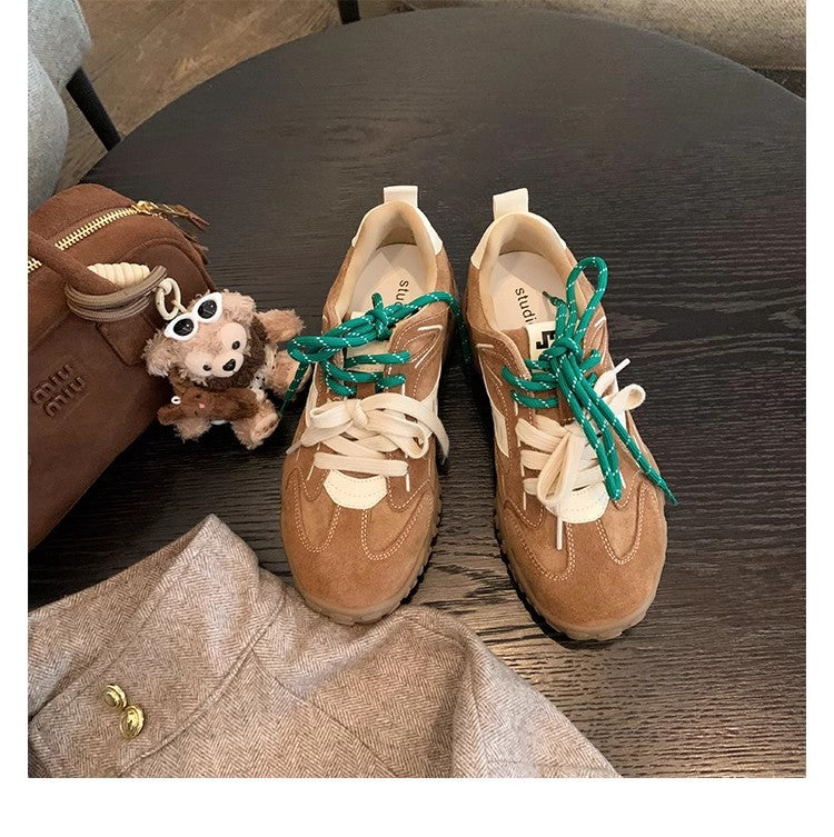 Leather Platform Trainers