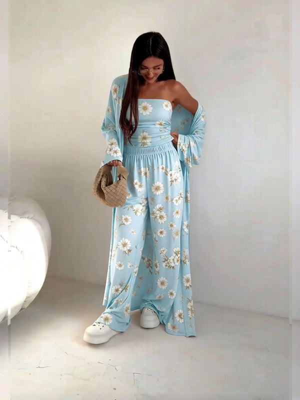 Chic Three Piece Loungewear Set