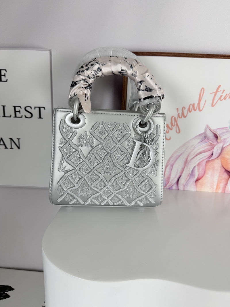 Embroidered Scarf Handbag