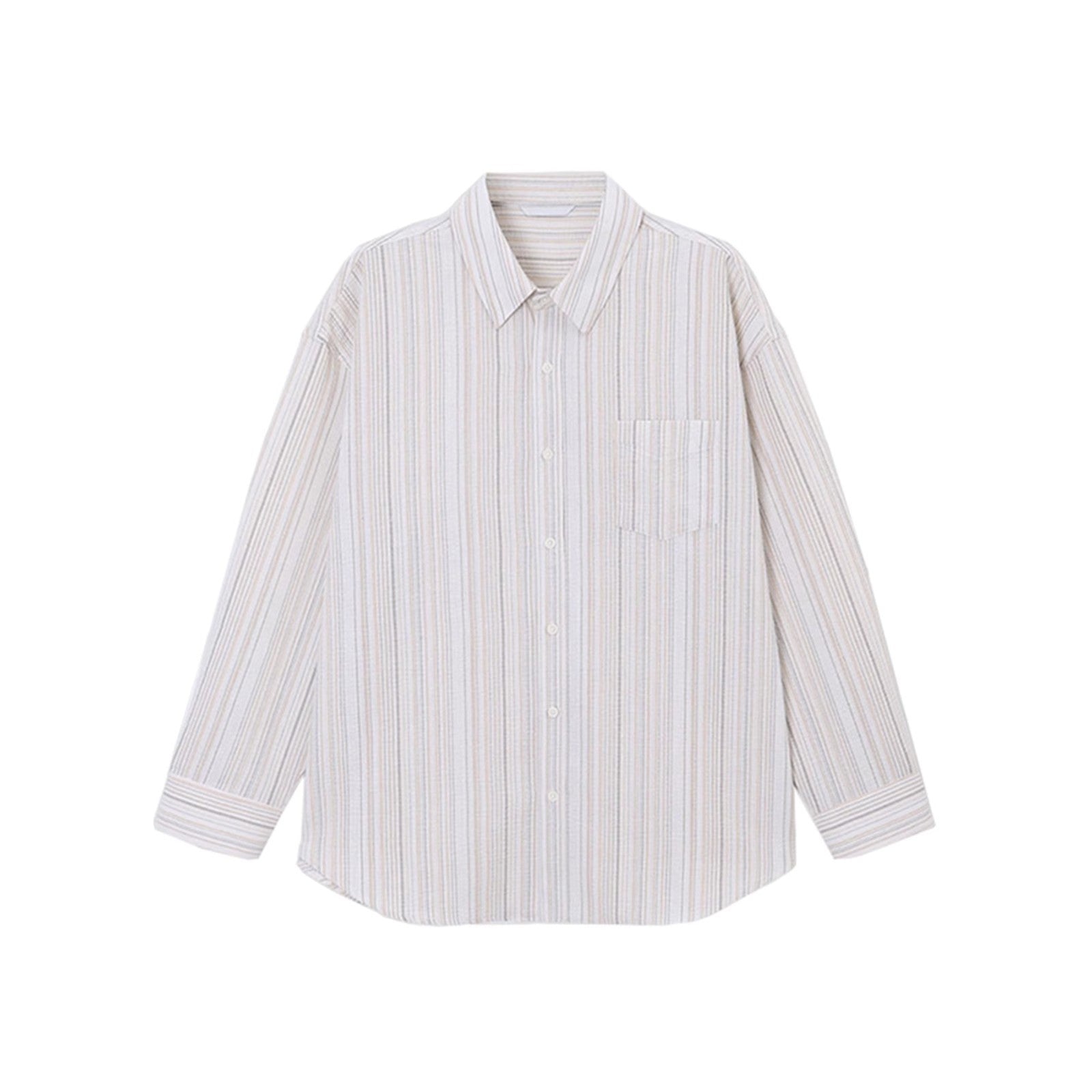 Textured Striped Button Up