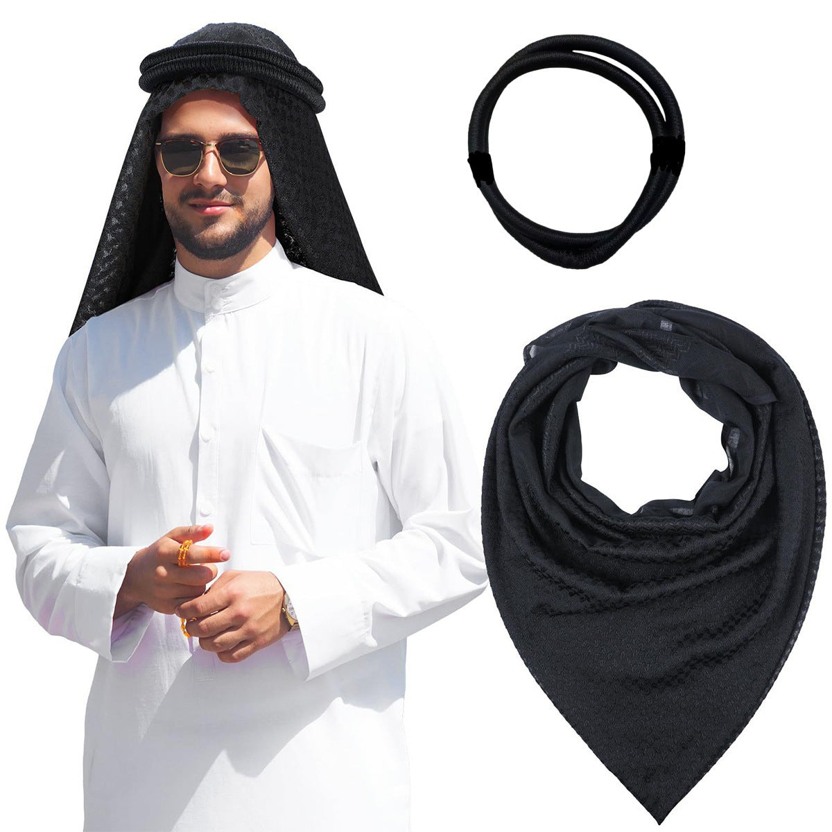 Premium Traditional Shemagh & Agal Set
