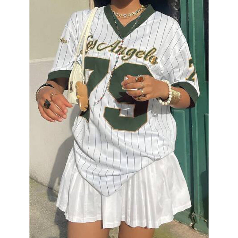 Los Angeles Leopard Graphic Baseball Jersey