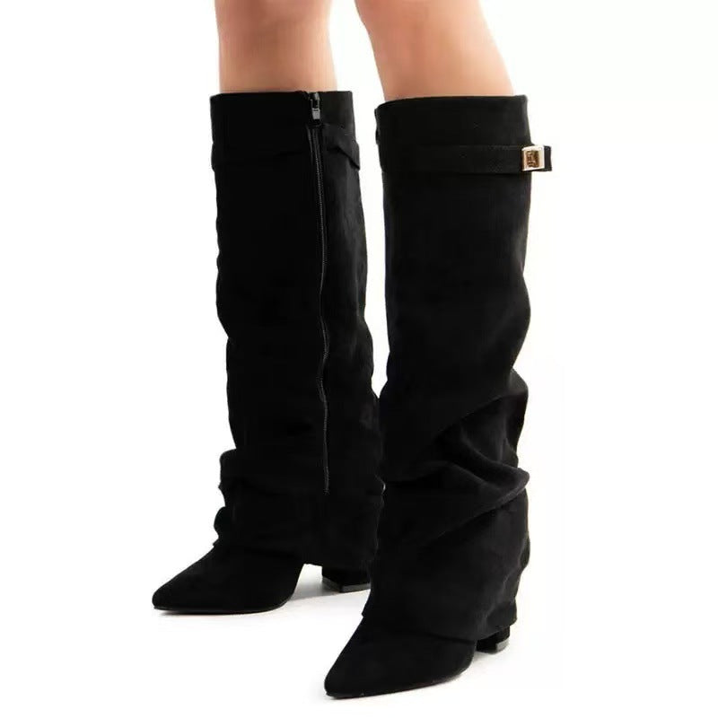 Buckle Slouch Boots