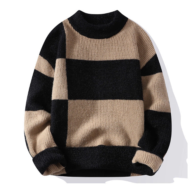 Monochrome Block Knit Sweater