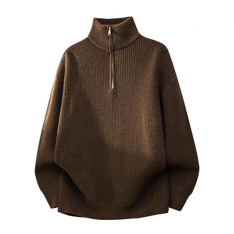 Brand Half-Zip Knitted Sweater