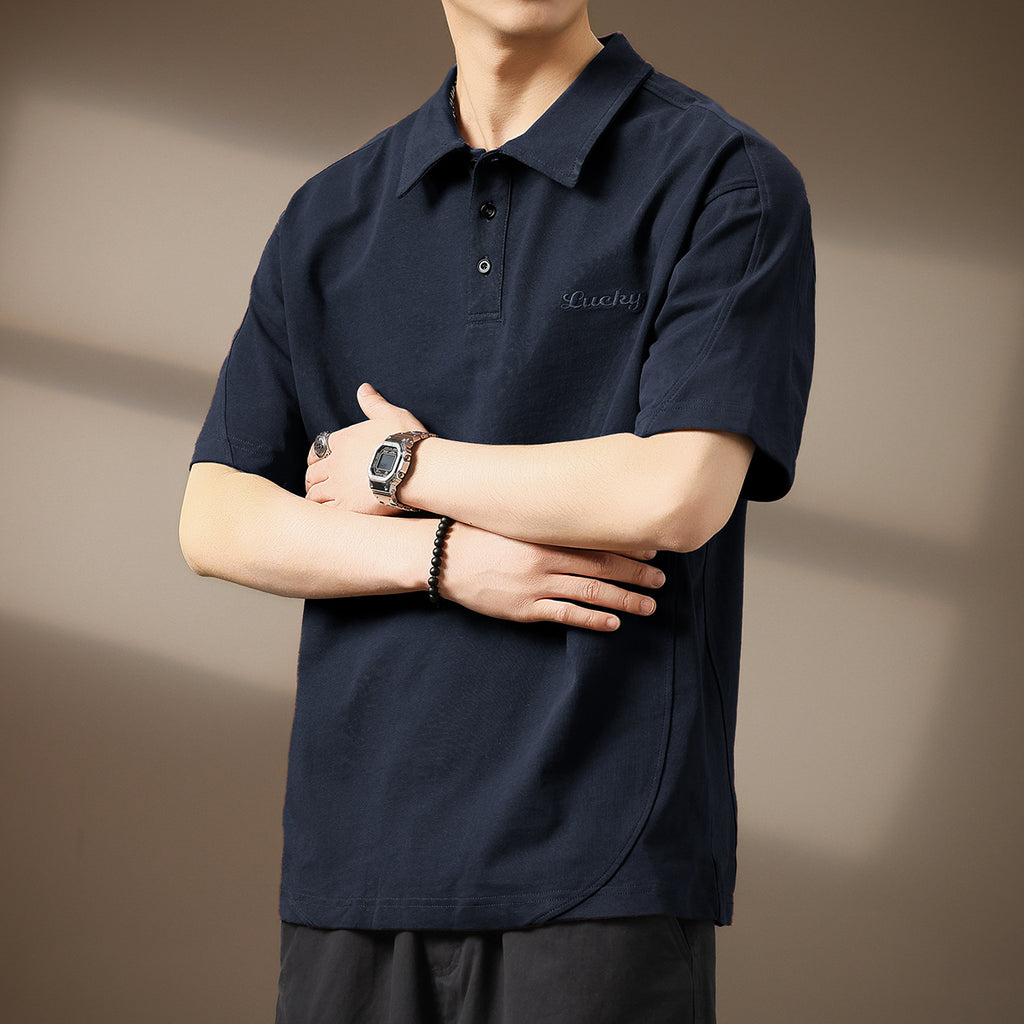 Lucky Embroidered Heavyweight Polo