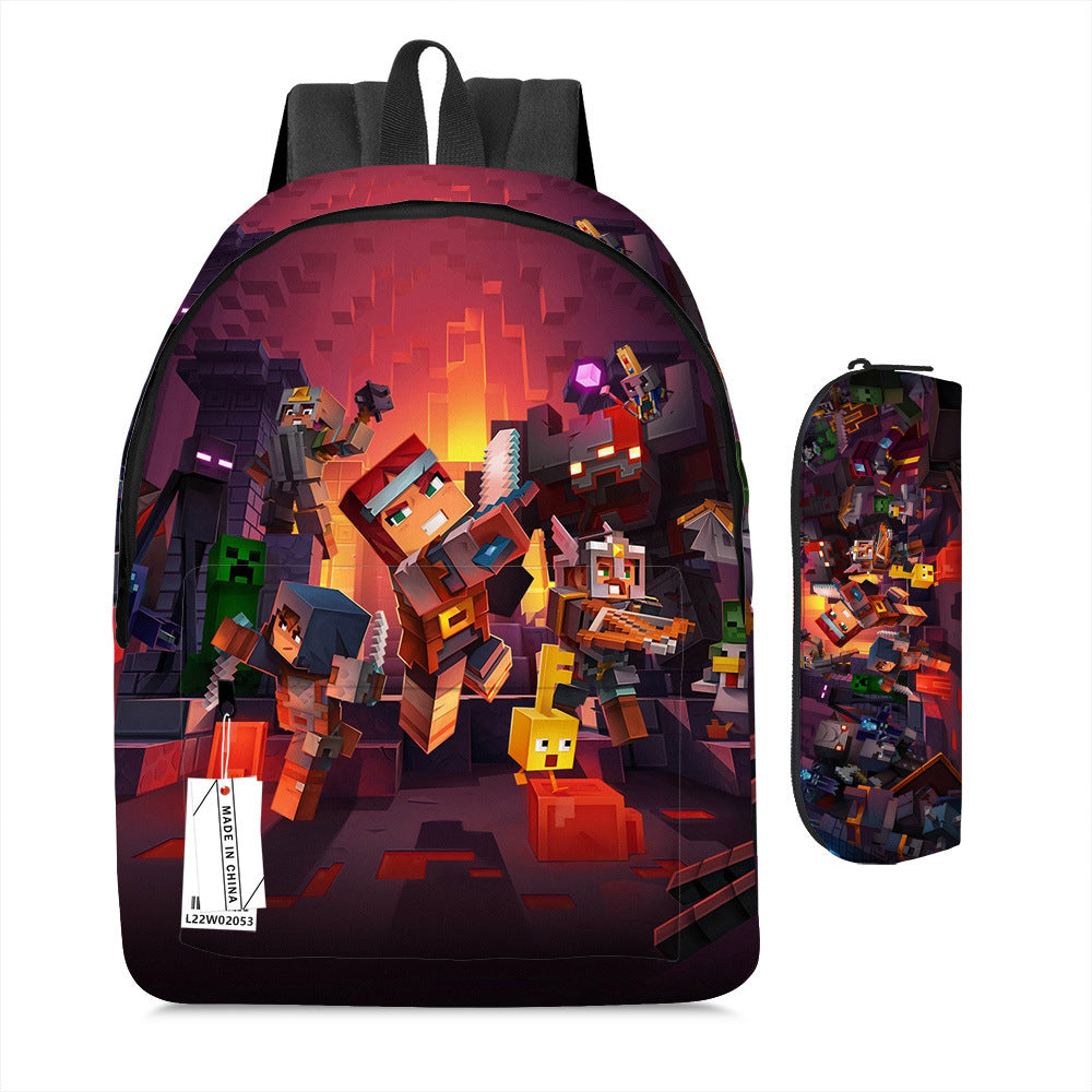 Pixel Game Backpack Set