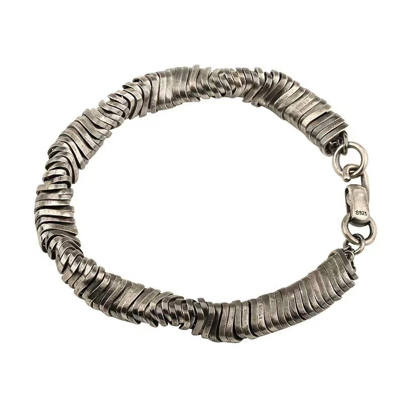 Twisted Industrial Disc Bracelet