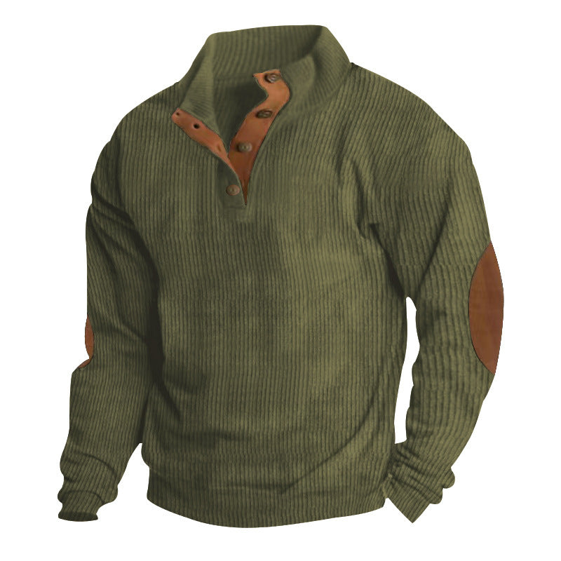 Men's Vintage Style Elbow Patch Pullover