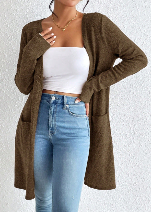 Chic Longline Pocket Cardigan