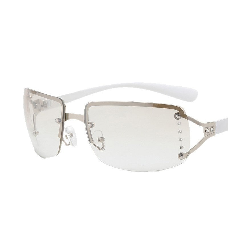 Cyber-Glam Shield Sunglasses